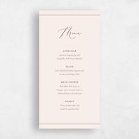 Beige Wedding Menu - Evora