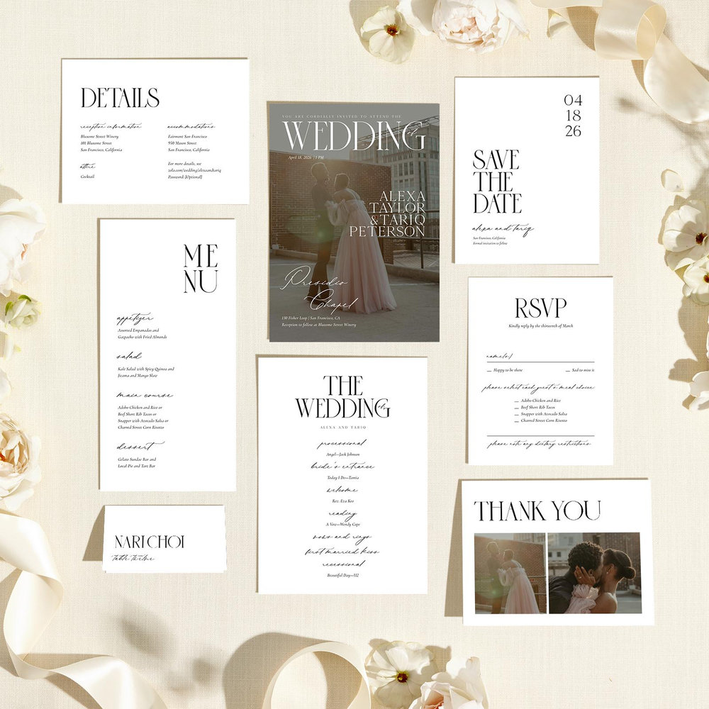 Cleveland Photo | White | Zola Wedding Invitations