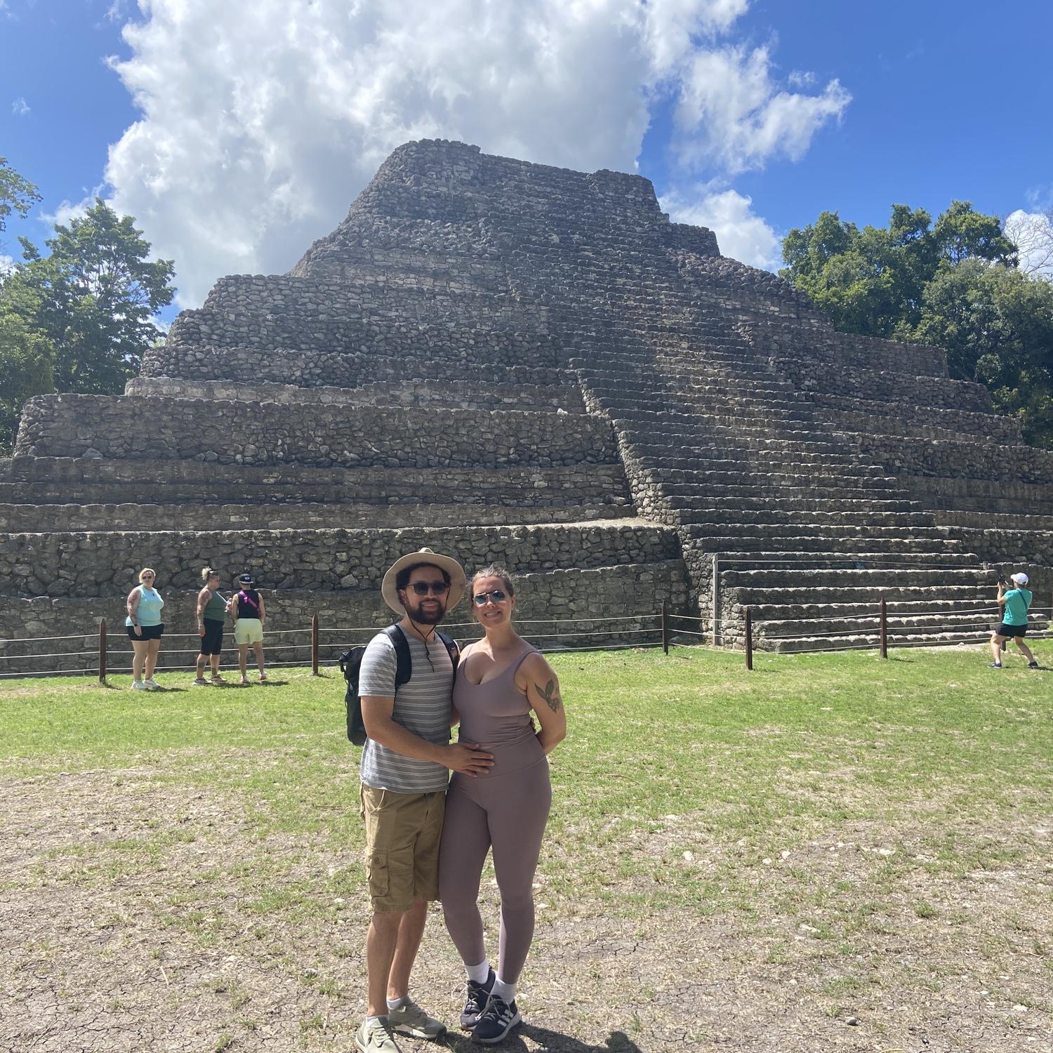 On a Chacchoben Mayan Ruins tour in Costa Maya, Mexico.