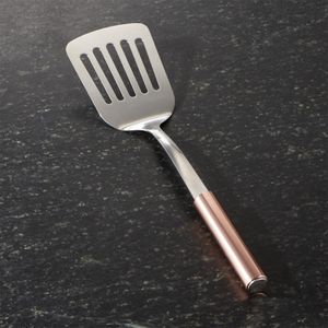 Slotted Turner with Copper Handle