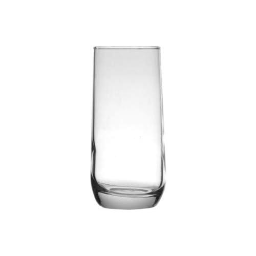 Vikko 12 Ounce Drinking Glasses, Set of 6 Pretty Cups for Water, Juice, Soda, Thick and Durable Glass, Dishwasher Safe, Large Clear Glass Water Tumblers