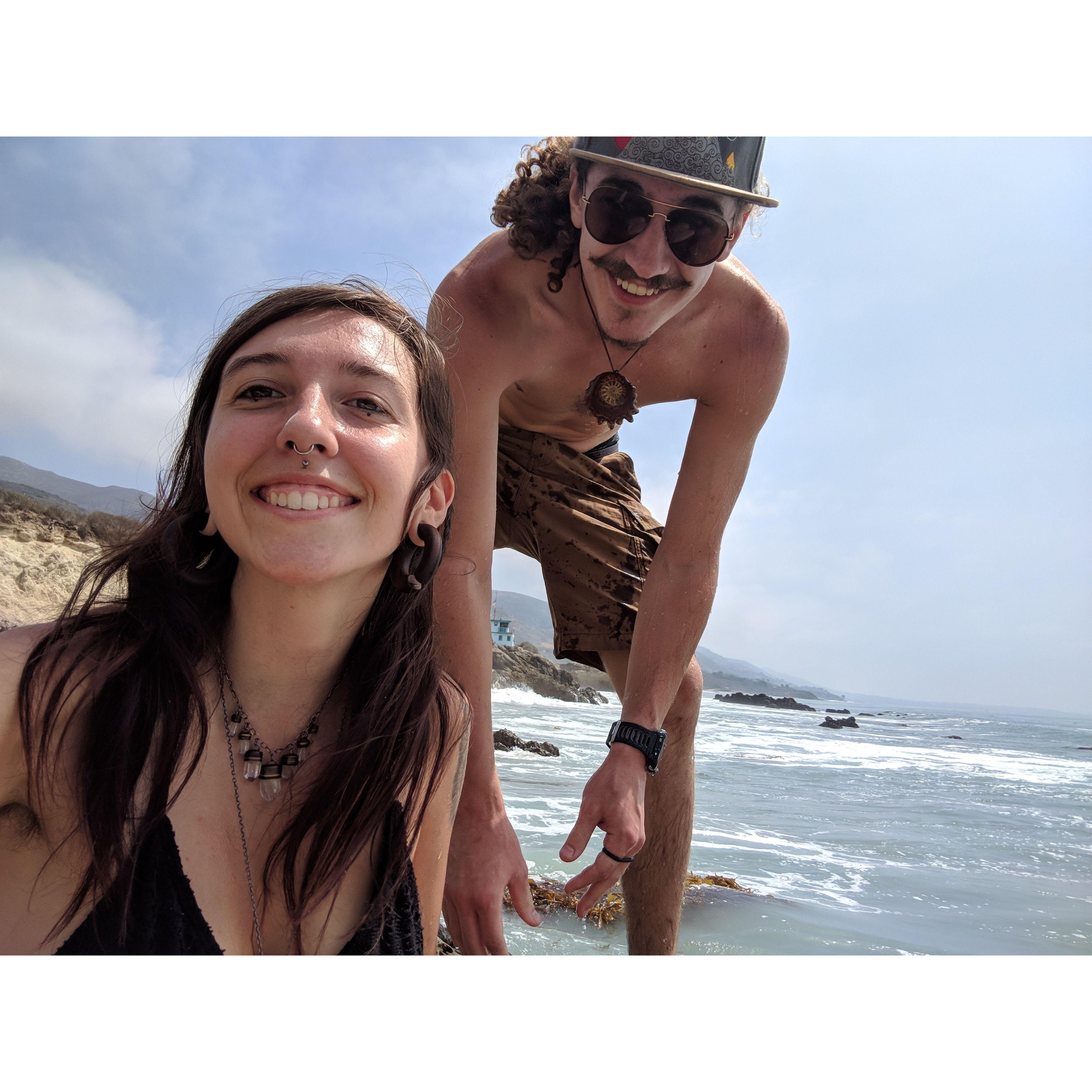Our first time seeing the pacific ocean