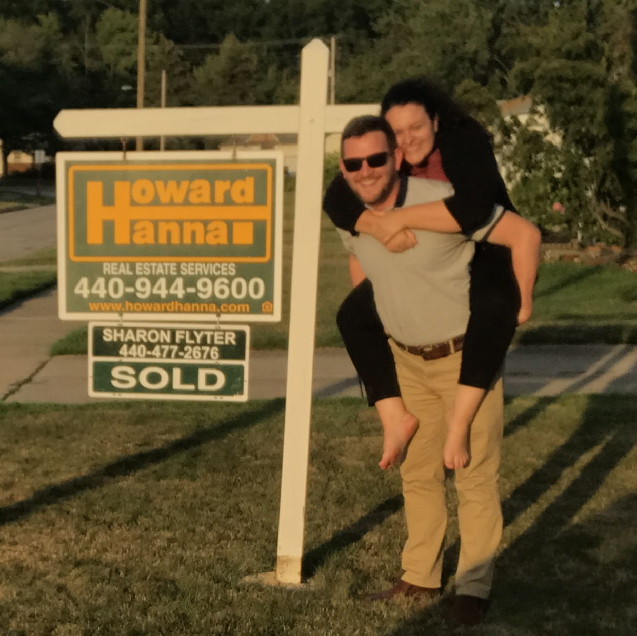 Our brand new neighbor captured this blurry photo to memorialize this moment- new house, new job, and Sam moved to Cleveland! (August 2019)