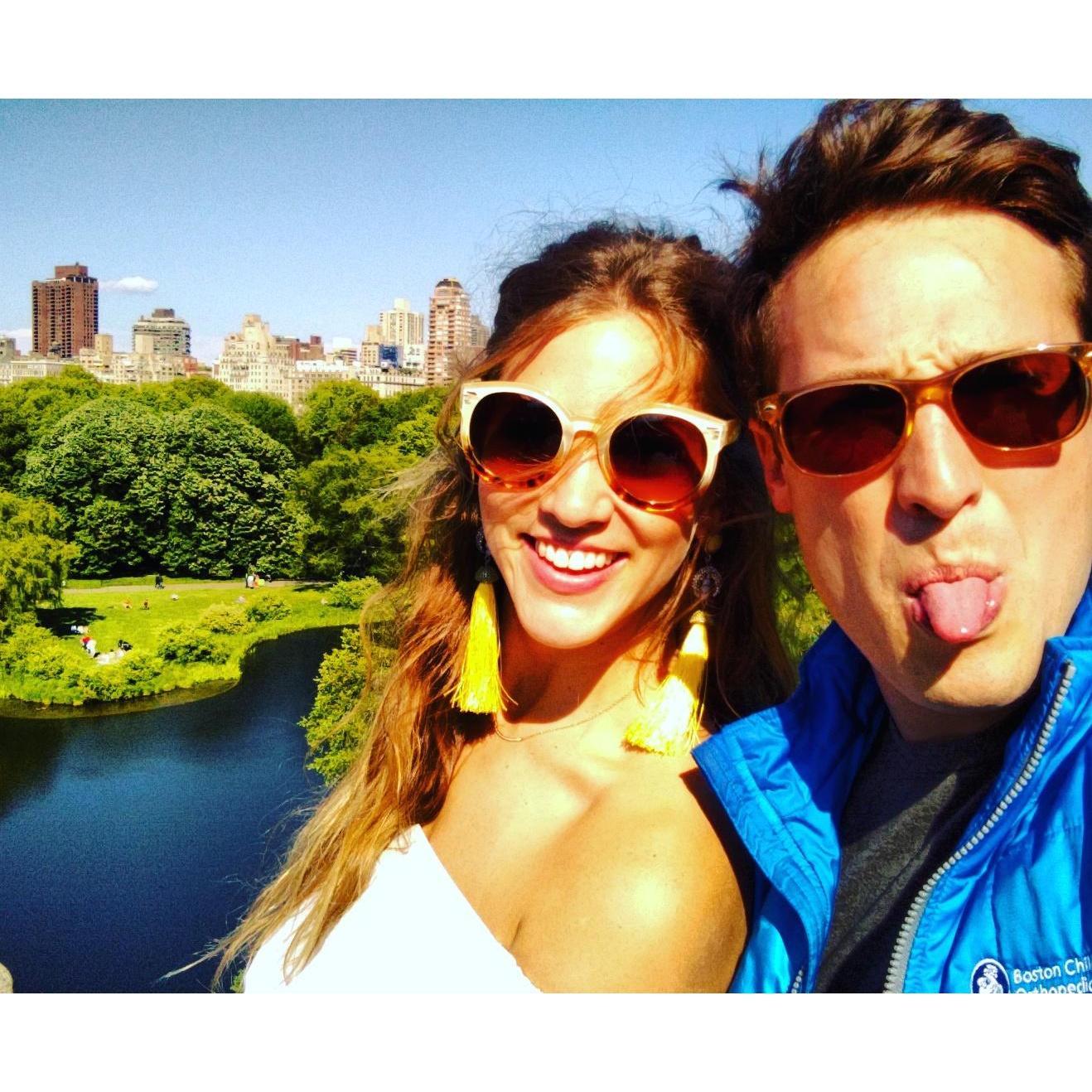 Going for a stroll in Central Park.