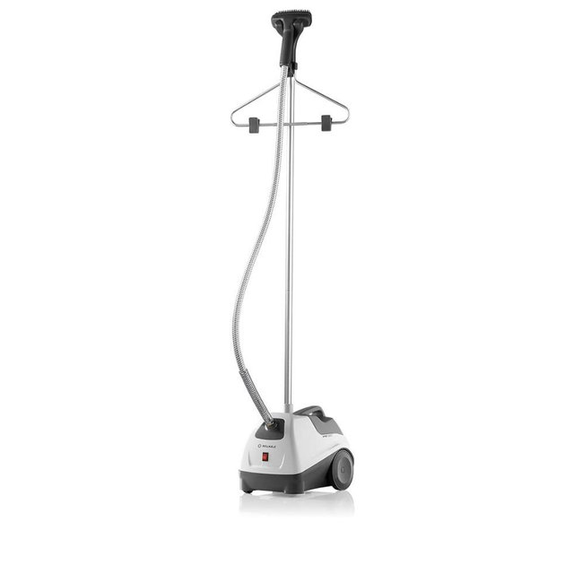 Reliable Vivio 500GC Garment Steamer - PVC Steam Head and Easy Roll Wheels, Garment Steamer with Removable Hanger, 1 Gallon Water Capacity, 1300W Brass Elements with Auto Shut Off and 63" Long Hose