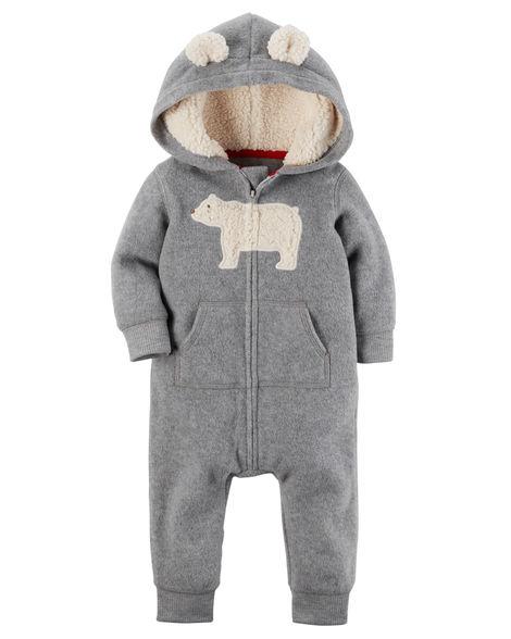Hooded Fleece Jumpsuit