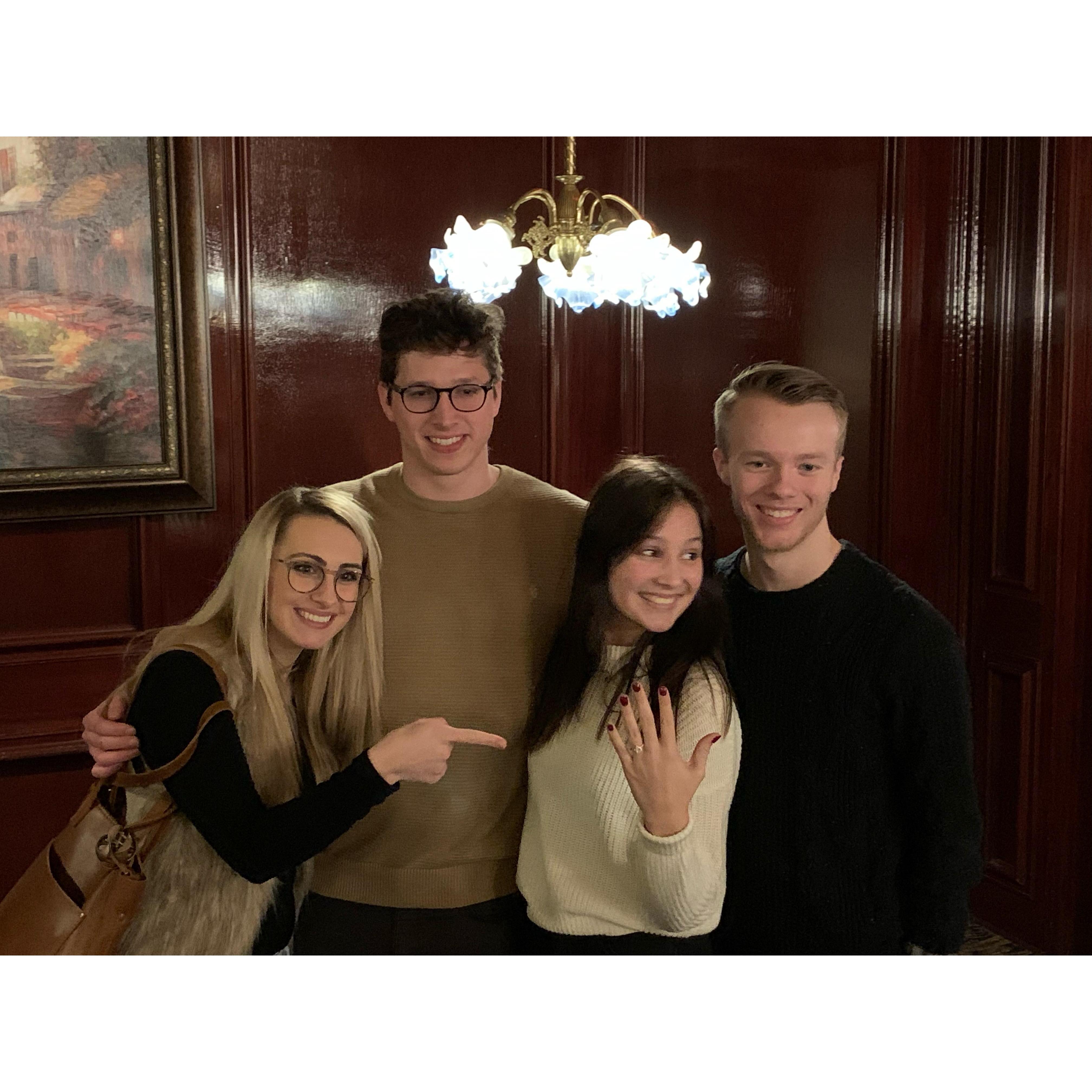 Many photos were taken of both families.
Left to right: Chelsea (Cameron's wife), Cameron, Tia, Brayden