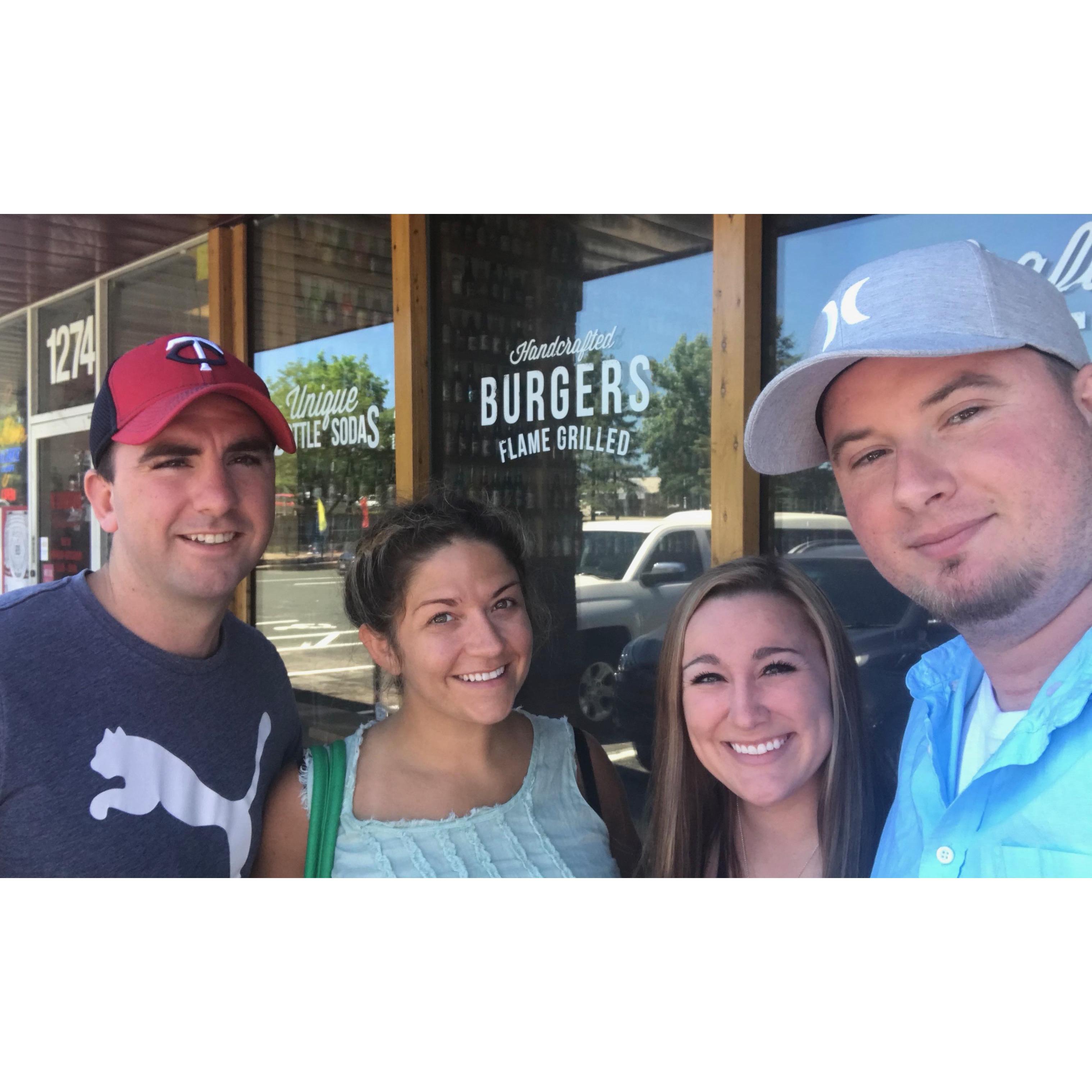 Joe's birthday lunch with his wife Heidi.