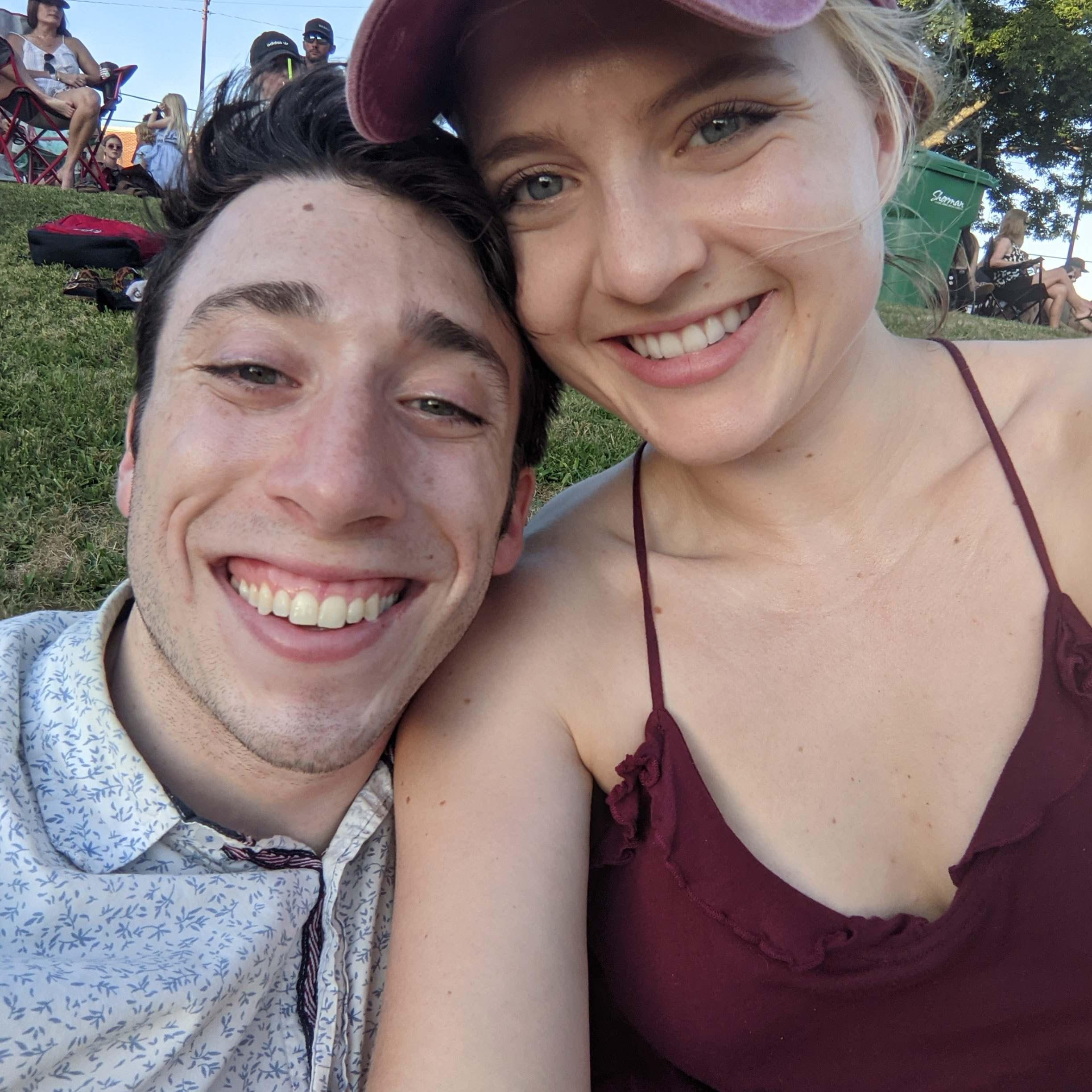 Taking in a free country concert in Sherman, Texas on Savannah's 27th