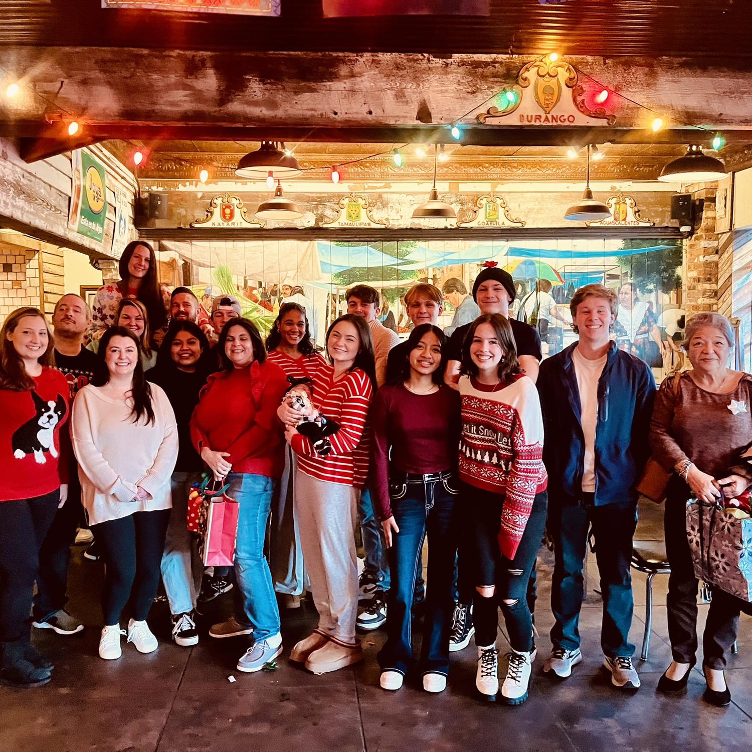 Christmas party with Rosie’s family