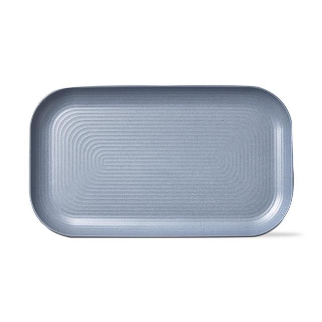 TAG Light Blue Brooklyn Melamine Brooklyn Melamine Plastic Dinning Serving Platter Dishwasher Safe Indoor/Outdoor 17x10 inch Serving Platter