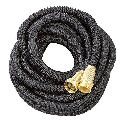 LawnPRO 50’ Expanding Garden Hose. Kink-Free. 5,000 Denier Woven Casing. Copper Fittings. Steel Assembly Clamps. 12 Month Manufacturers Warranty. + Free Storage Bag