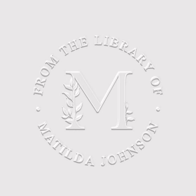 Personalized Book Embosser | Monogram Book Stamp Embosser | Rubber Stamp, Self Inking Stamp or Embosser | SKU: STL055