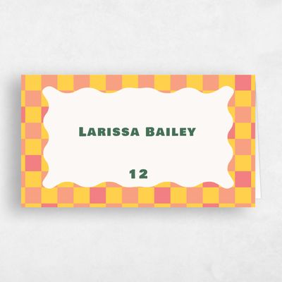 Yellow Wedding Place Card - Vibrante