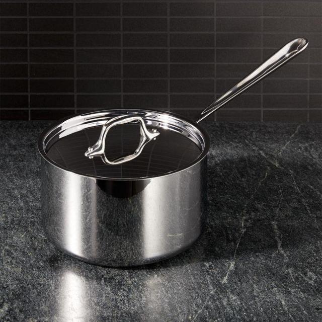 All-Clad © d3 Stainless Steel 3.5-Qt. Sauce Pan with Lid