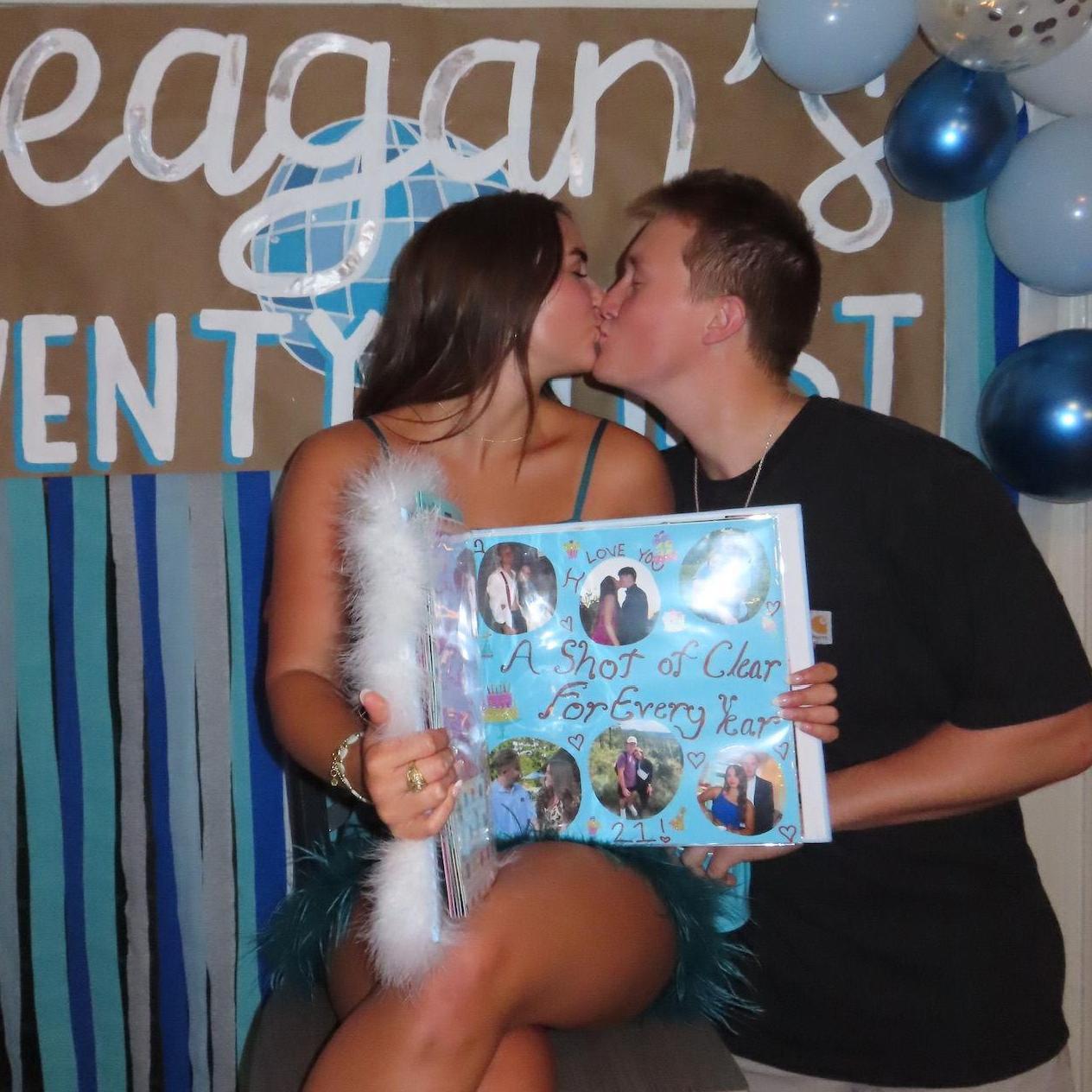 July 2023: Reagan's 21st birthday, and Lucas crafted the page himself!