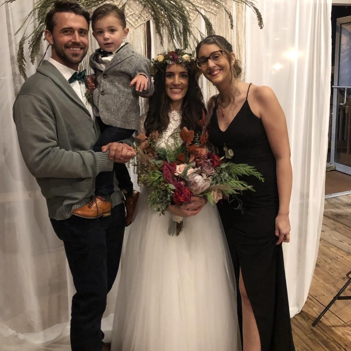 my best friend and her family on her wedding day. i gained a brother in you andrew.