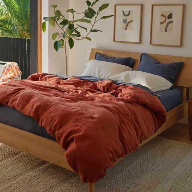 Linen Core Sheet Set Indigo Queen