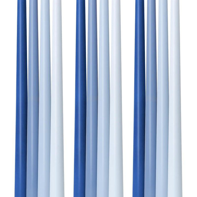 Viyffo 12 Inch Blue Taper Candles Set of 12 Unscented, Smokeless, Dripless Long Tall Tapered Candle for Candlesticks Wedding Home Decor Dinner