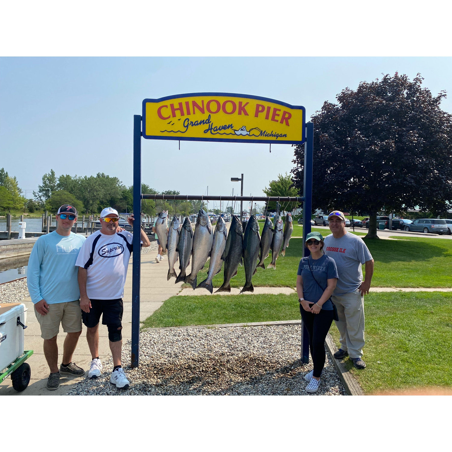 Salmon charter with our pops'.
