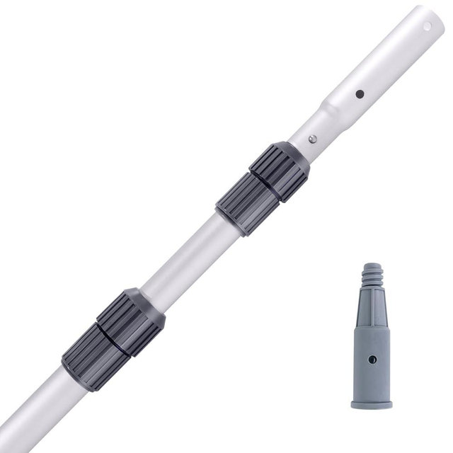 Sepetrel Pool Pole-Upgraded Professional 12 Foot Telescoping Swimming Pool Pole with Threaded Tips,Adjustable Telescopic Poles,for Skimmer Net,Brush,Vacuum Head