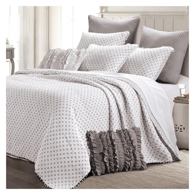King Risa Quilt Set Gray - The Industrial Shop