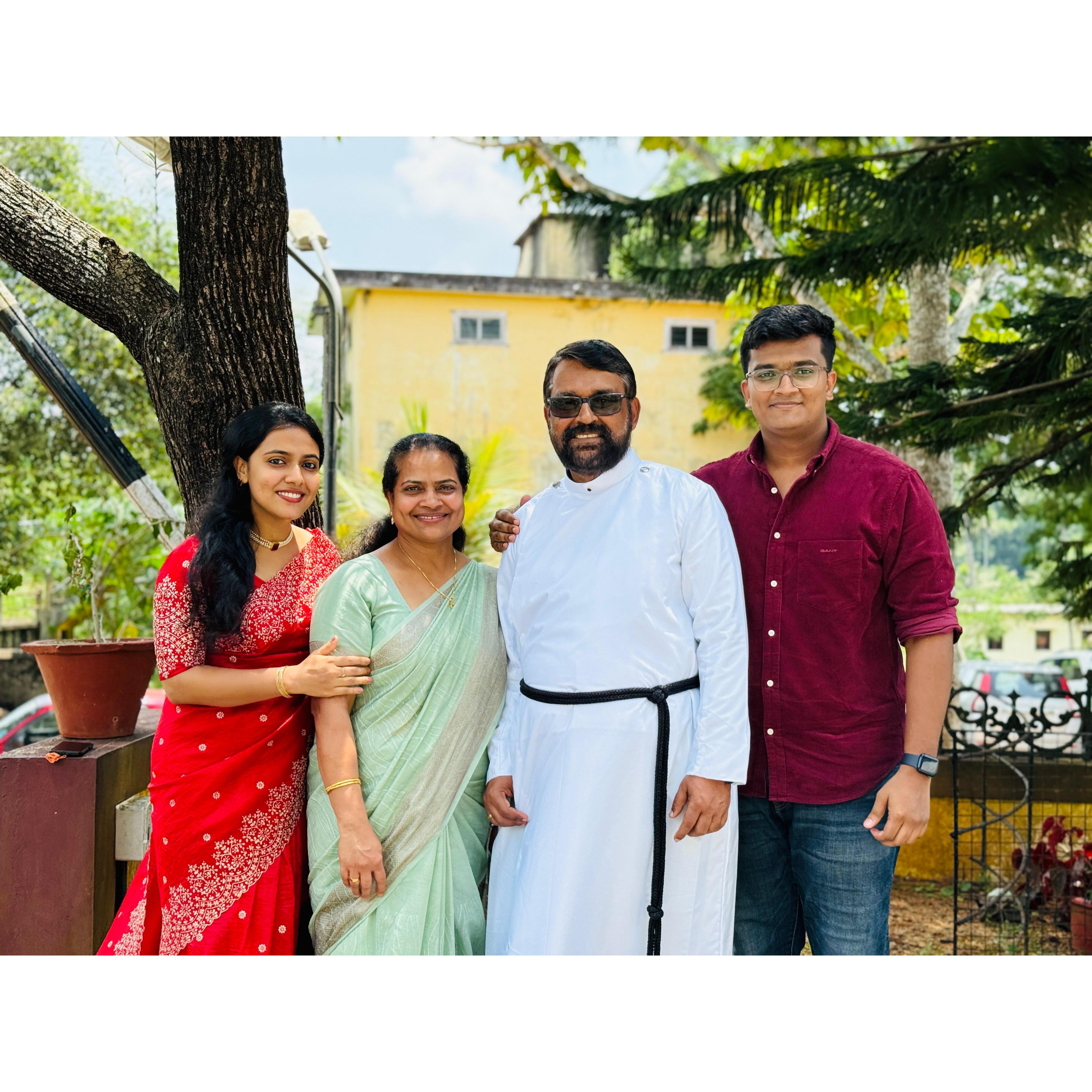 Rev. Mathew Varghese, Mrs. Sally Mathew and Mr. Sangeeth V Mathews | Panthaplackal