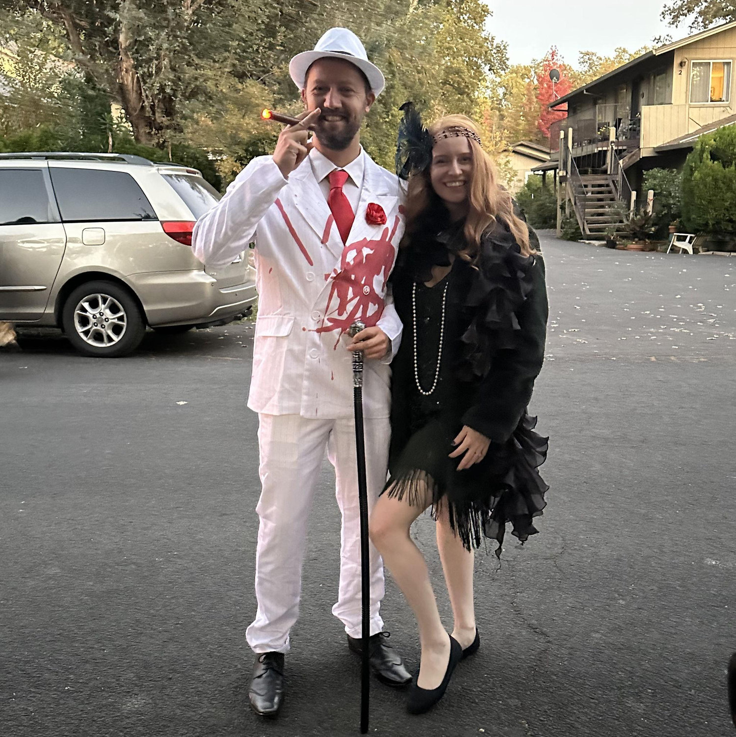 First Halloween together! Bonny and Clyde