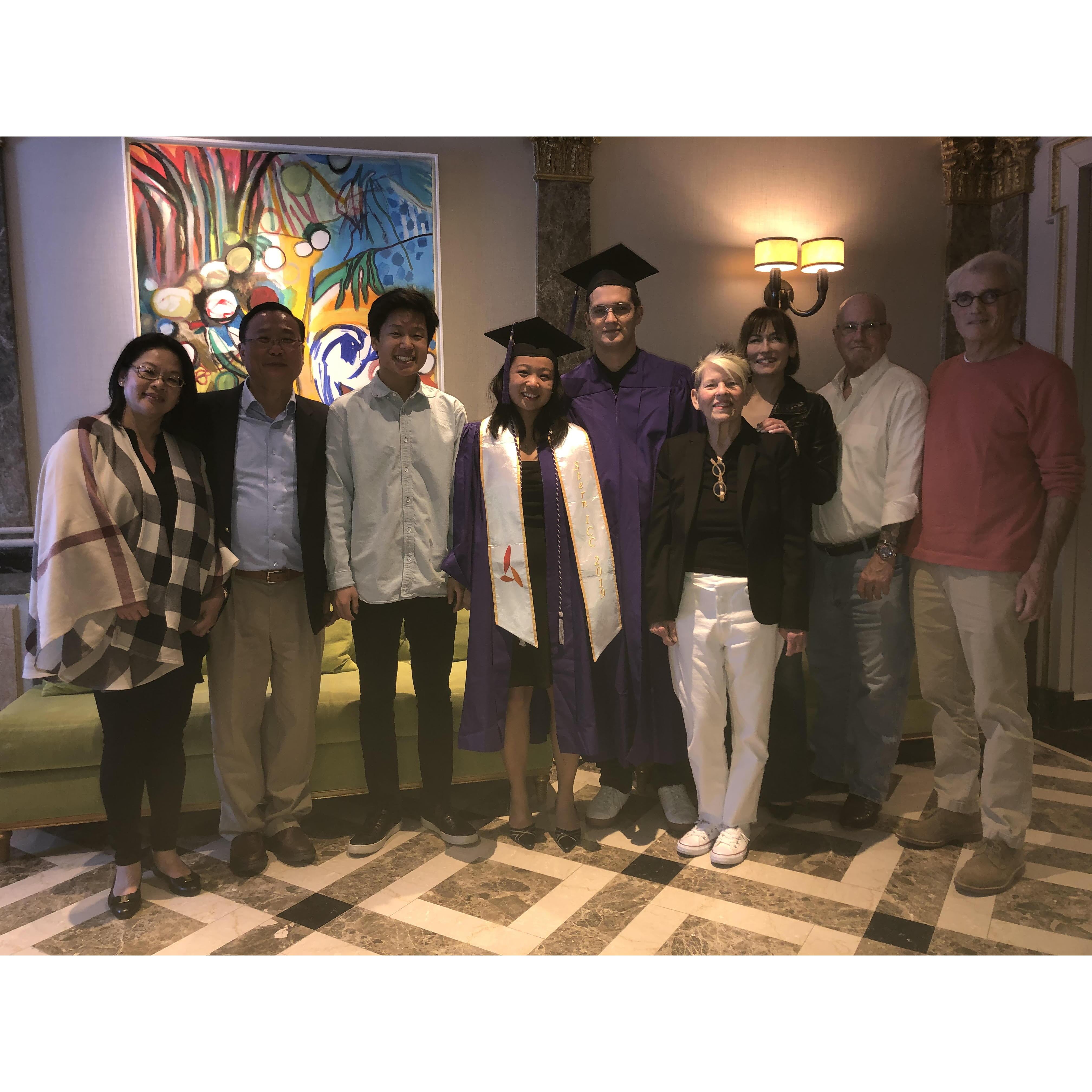 The first time our families got together in NYC for graduation