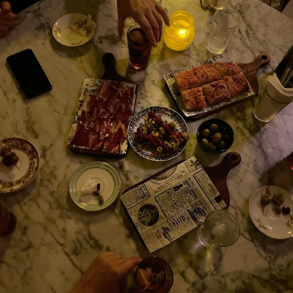 Tapas & Wine Night on our Honeymoon
