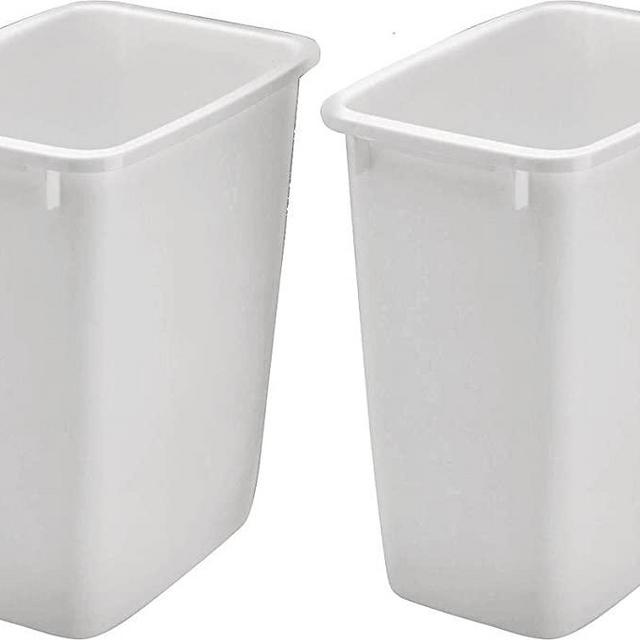 Rubbermaid 2806TP-WHT 36QT Open Wastebasket, White (Pack of 2)