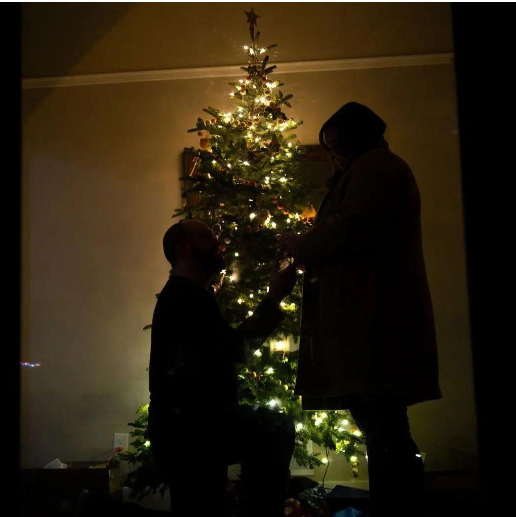 2023 proposal under the Christmas Tree. Casey definitely didn't freeze in the moment and forget to say anything...