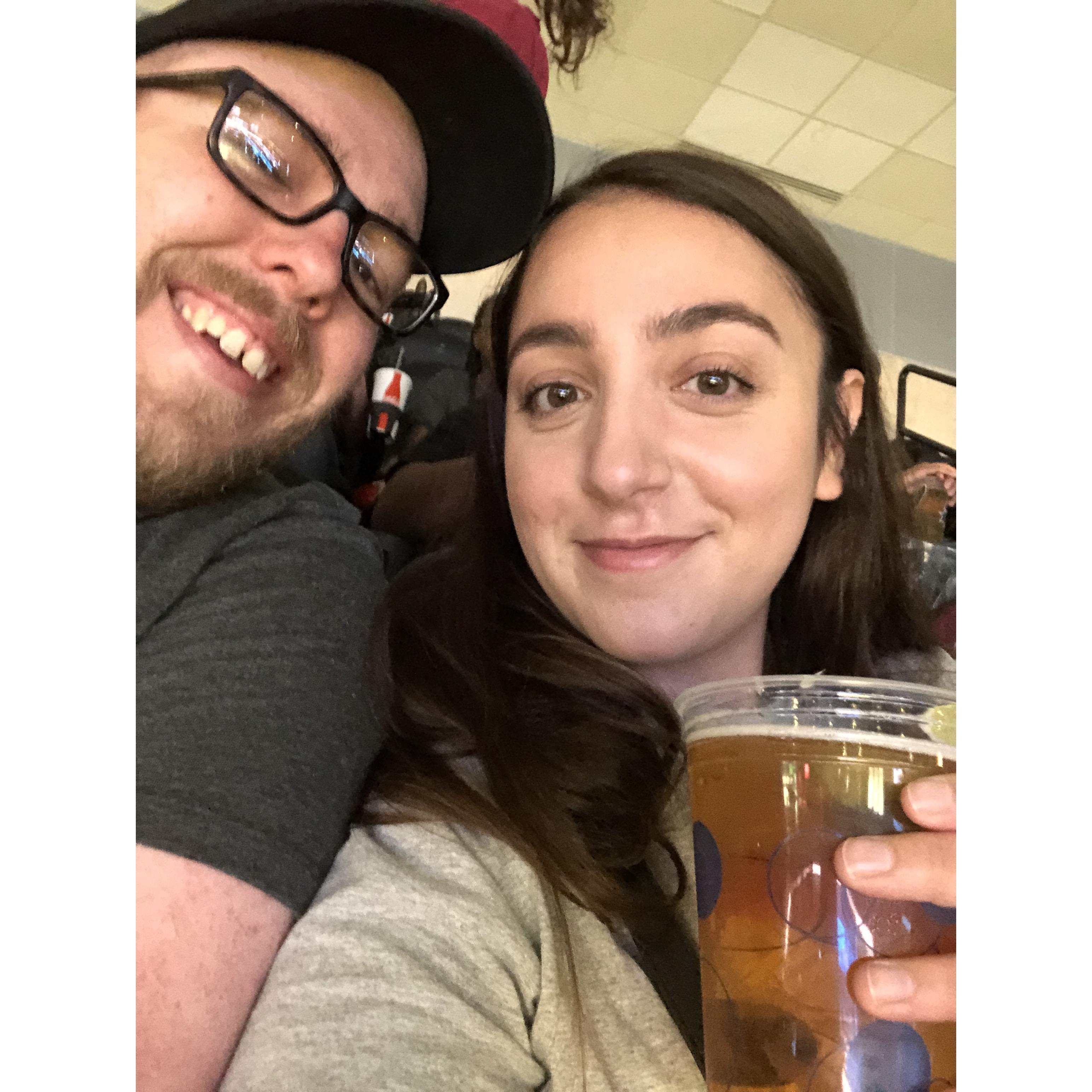 In the nosebleed section at a Spurs game.