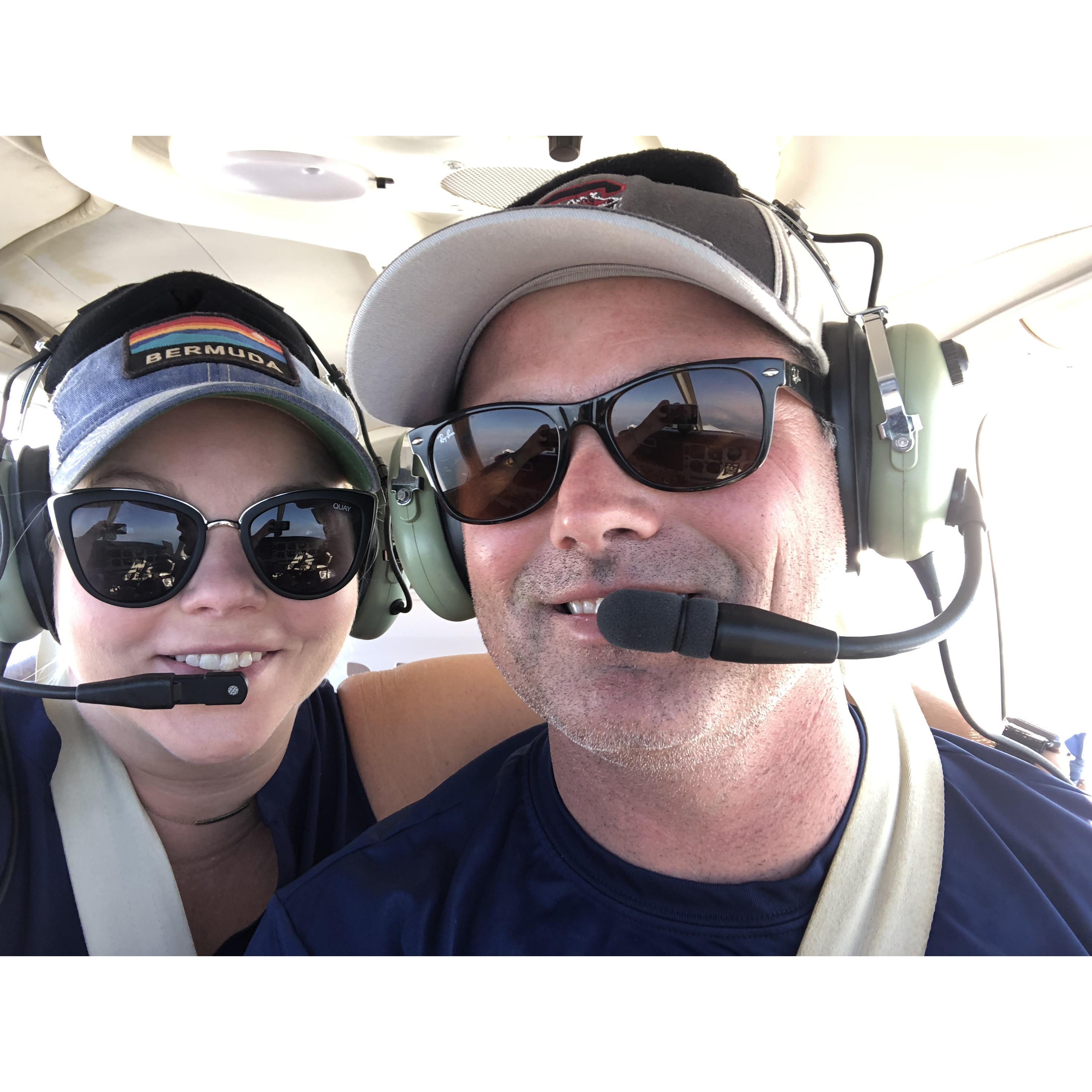 Leaving Georgetown, SC on our way back to Florida after a 2019 birthday weekend with Suzannah's parents. (Brett 5/23, Suzannah 5/25, and Rufus aka Buddy 5/27)