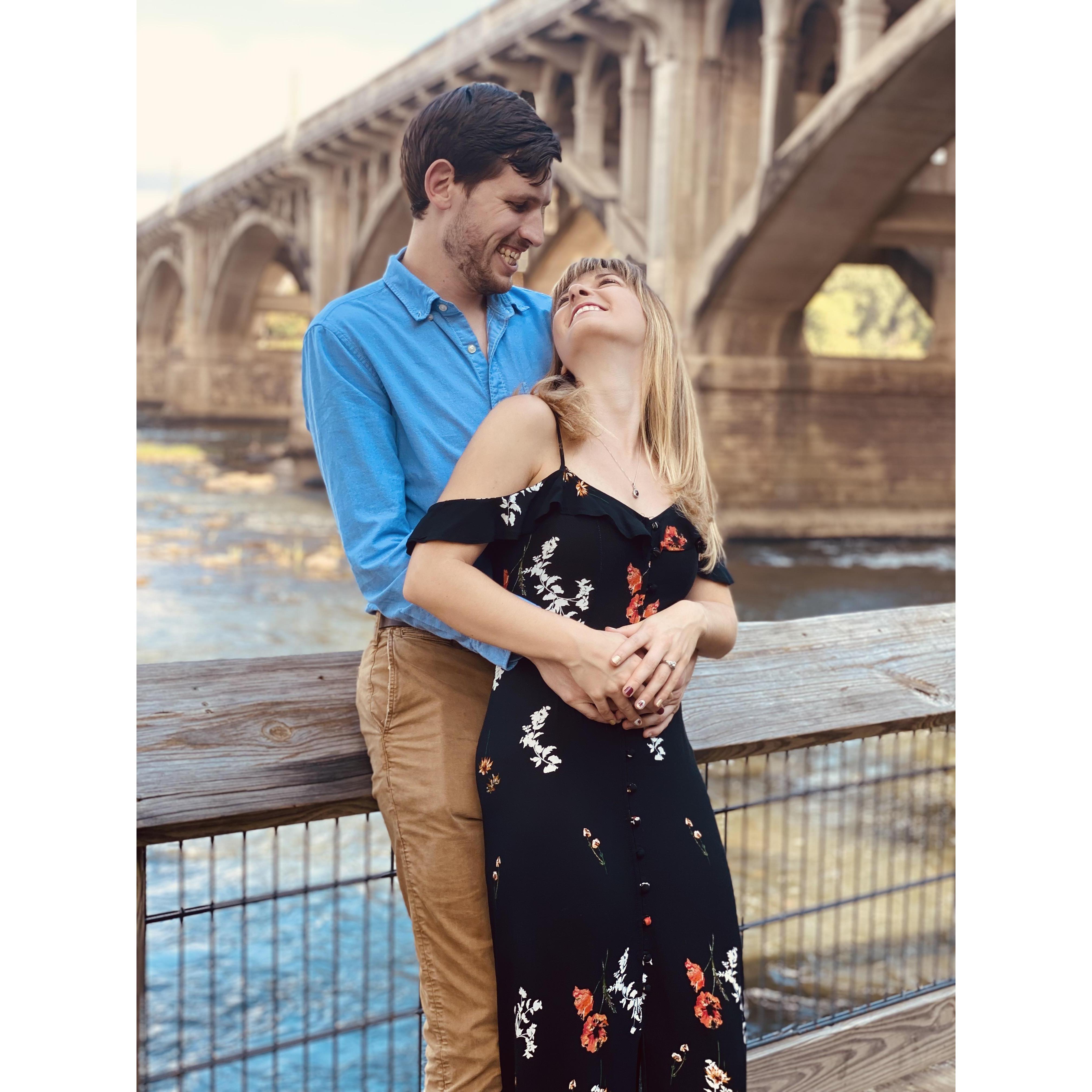 Cori's genetic counseling classmates helped take some engagement pictures