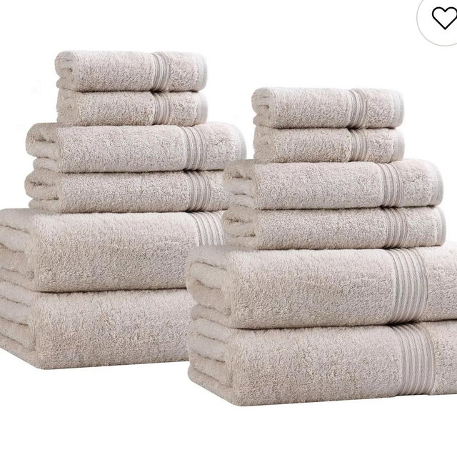 Superior 12 pc Towel Set - Color Stone