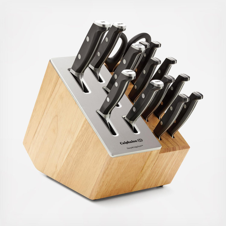 Calphalon, Premier 15-Piece Knife Set with SharpIN Edgetech | Zola