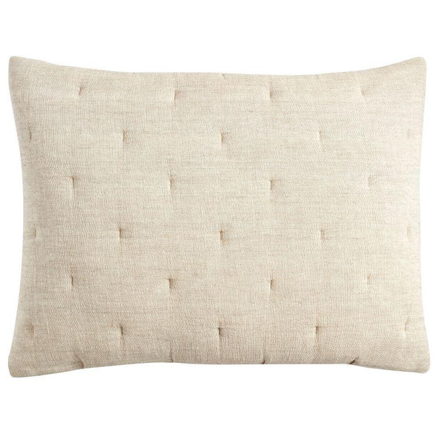 Everyday Linen Comfort Quilted Sham, Standard, Flax