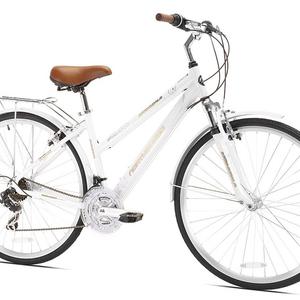 Northwoods Ladies Crosstown 21 Speed Hybrid Bicycle, White