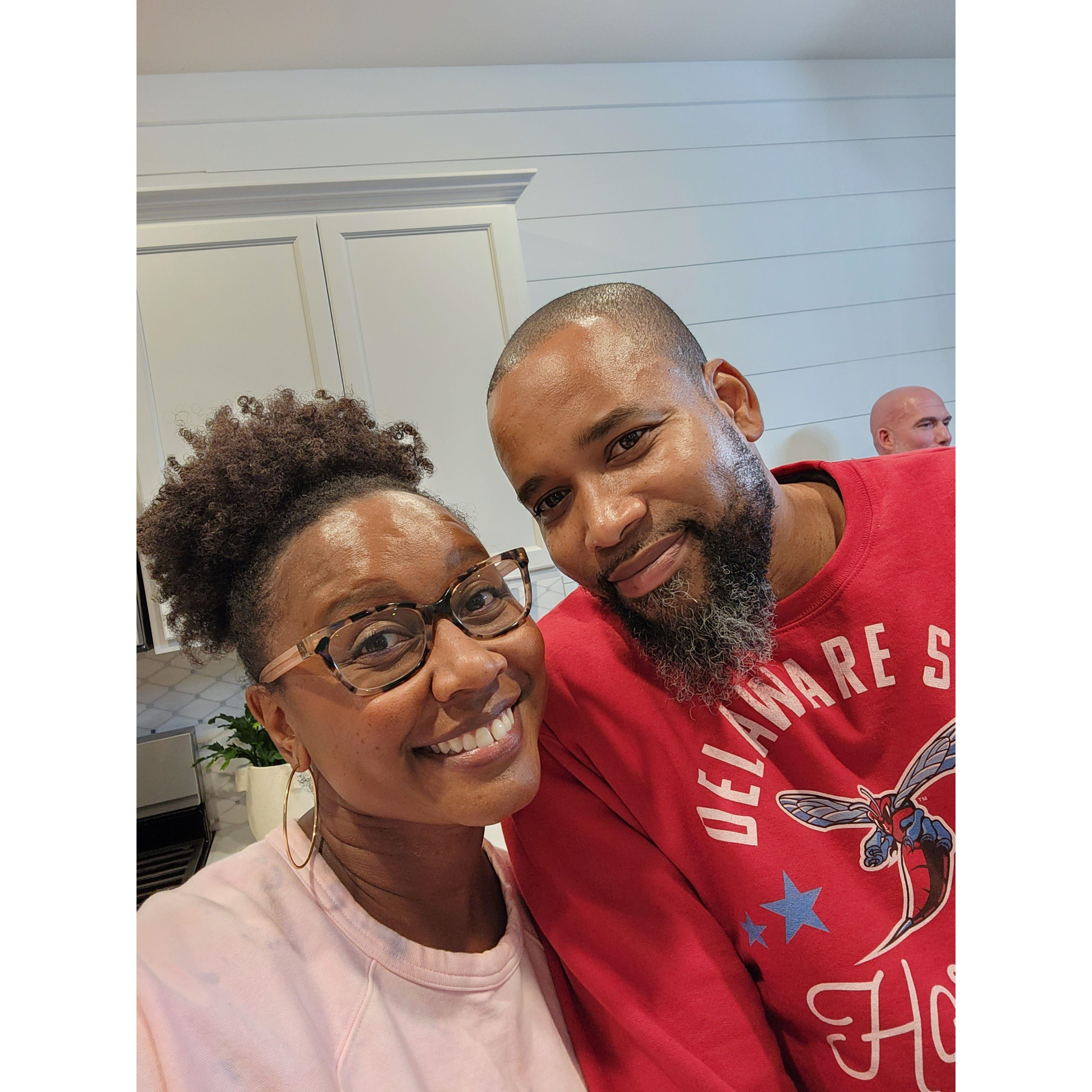 Spending time in New Jersey with family.