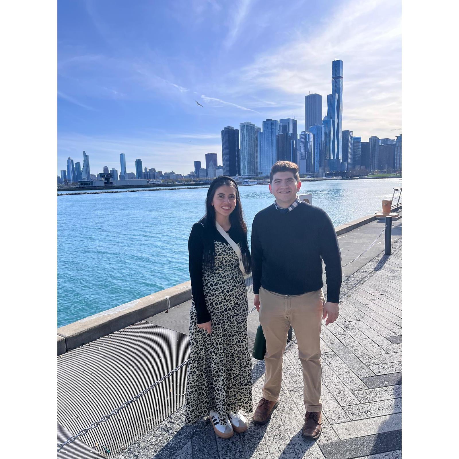 Navy Pier with Isaiah.