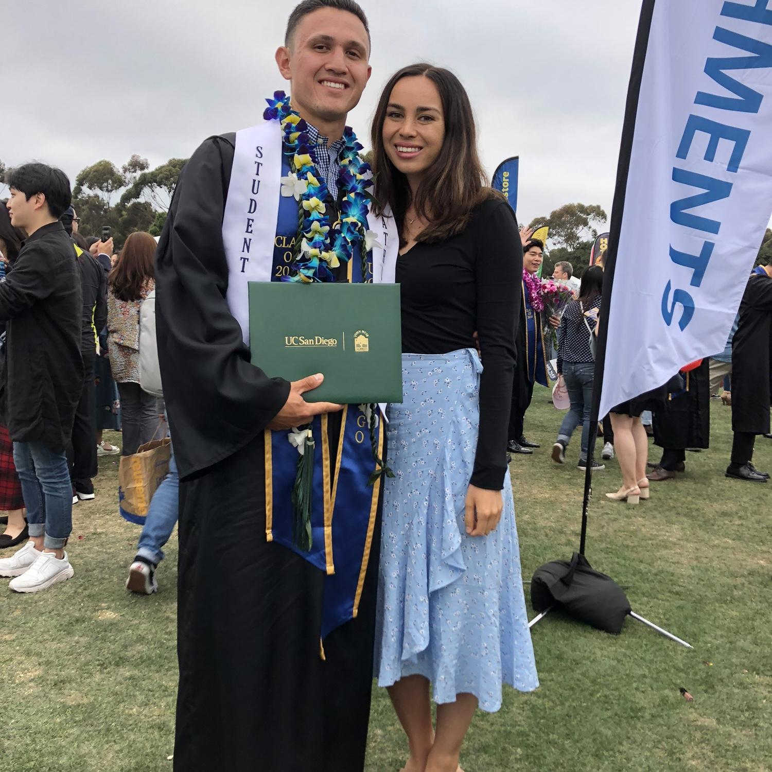 June 2019: Alex graduates with a degree in sociology of law! Kellie is still sadly working.