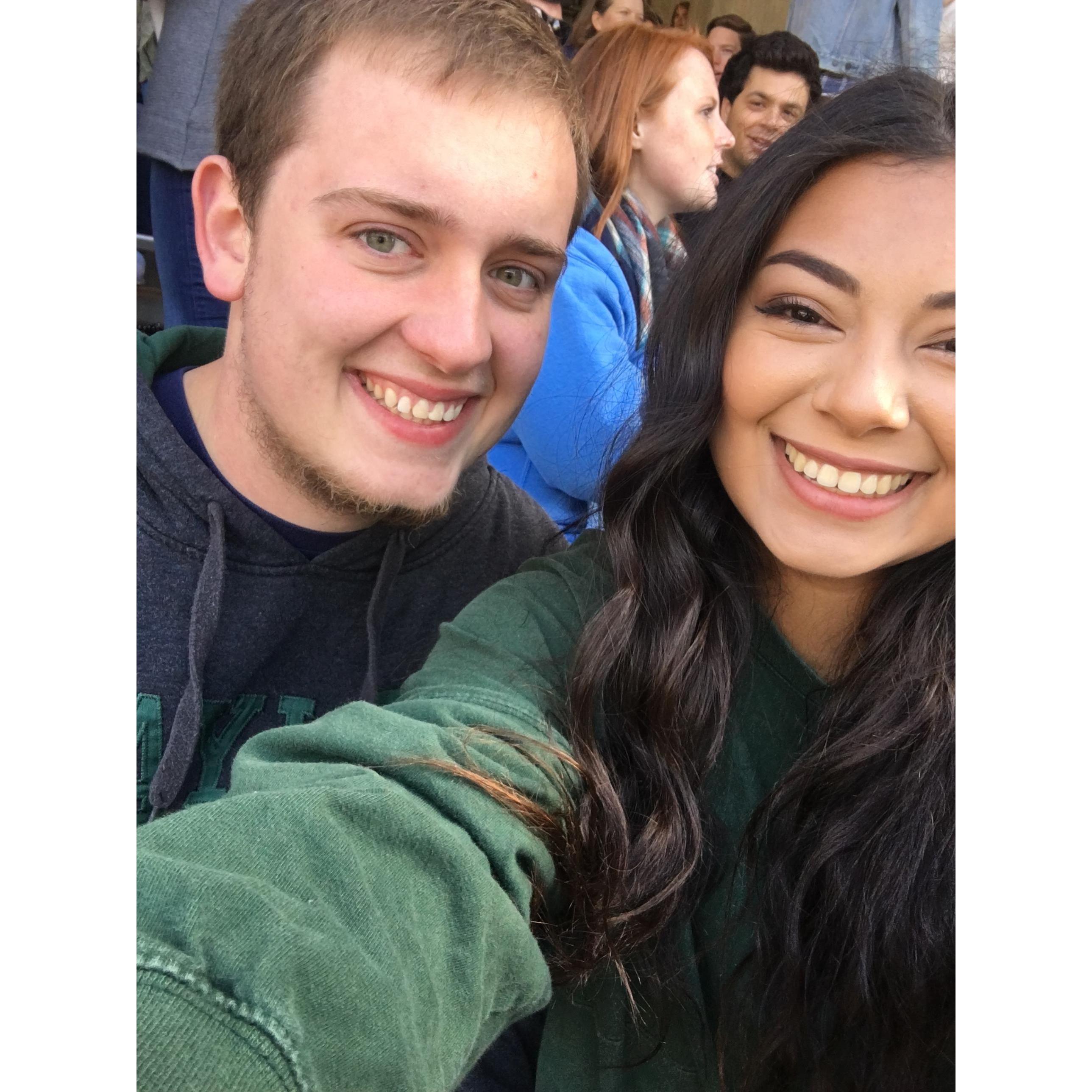 A rare photo from his No-Shave-November