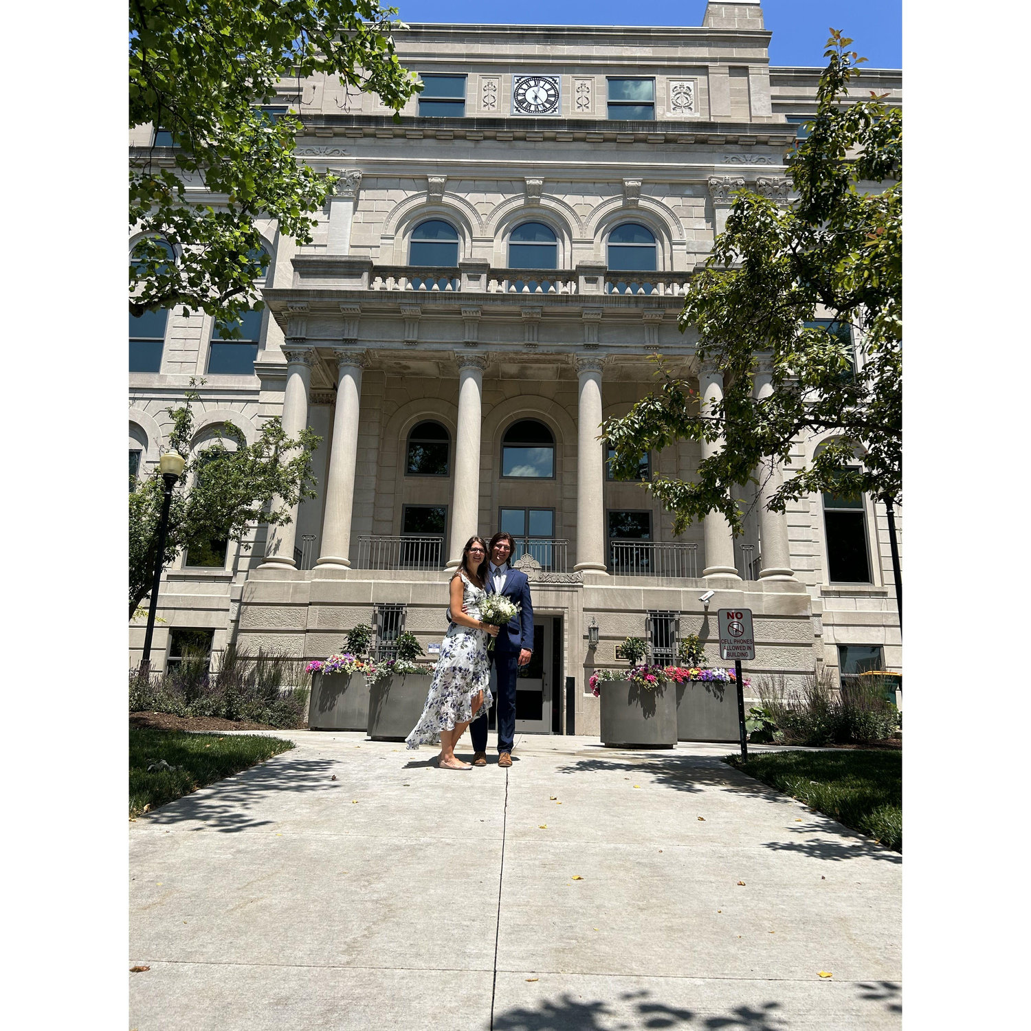 Courthouse wedding last year :)