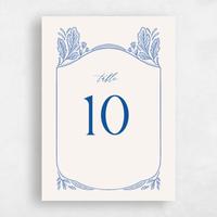 Blue Wedding Table Number - Caleania