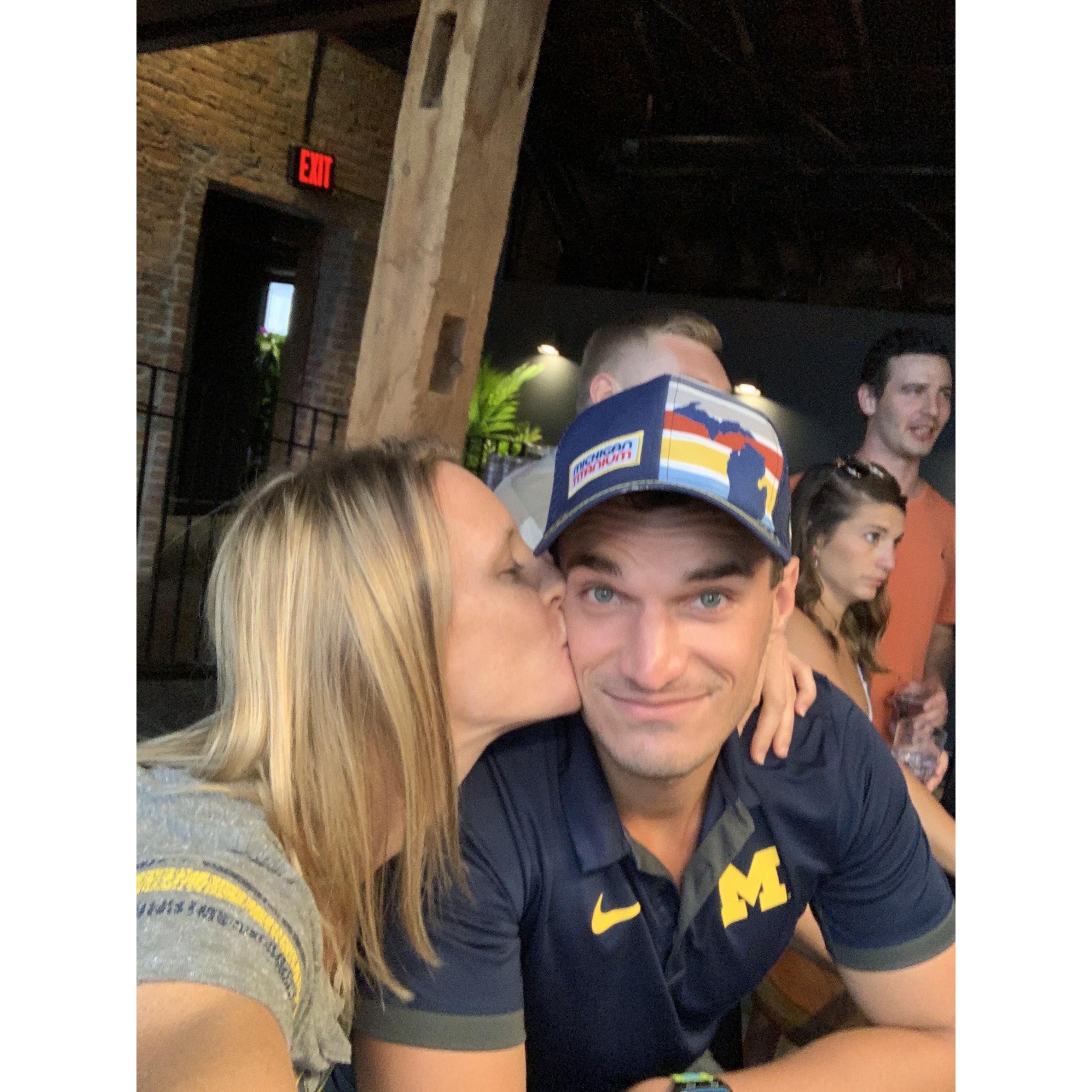 Out watching Michigan football - Fall 2019