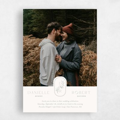 Rich Sage, Green Wedding Invitation - Copan Photo