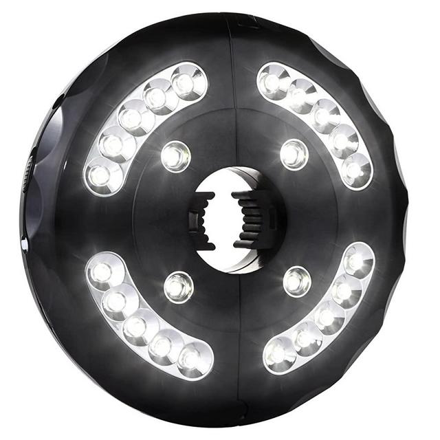 AMIR Upgraded Patio Umbrella Light, Cordless 24 LED Night Lights, 12,000 lux Umbrella LED Light, Battery Operated Umbrella Pole Light for Umbrellas, Camping Tents or Outdoor Use