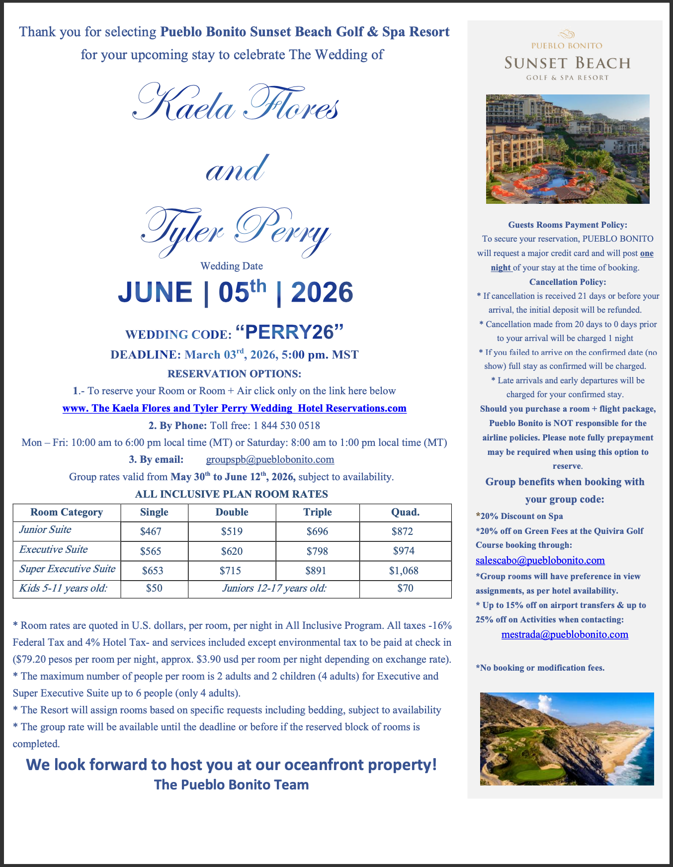 The Wedding Website of Kaela Flores and Tyler Perry