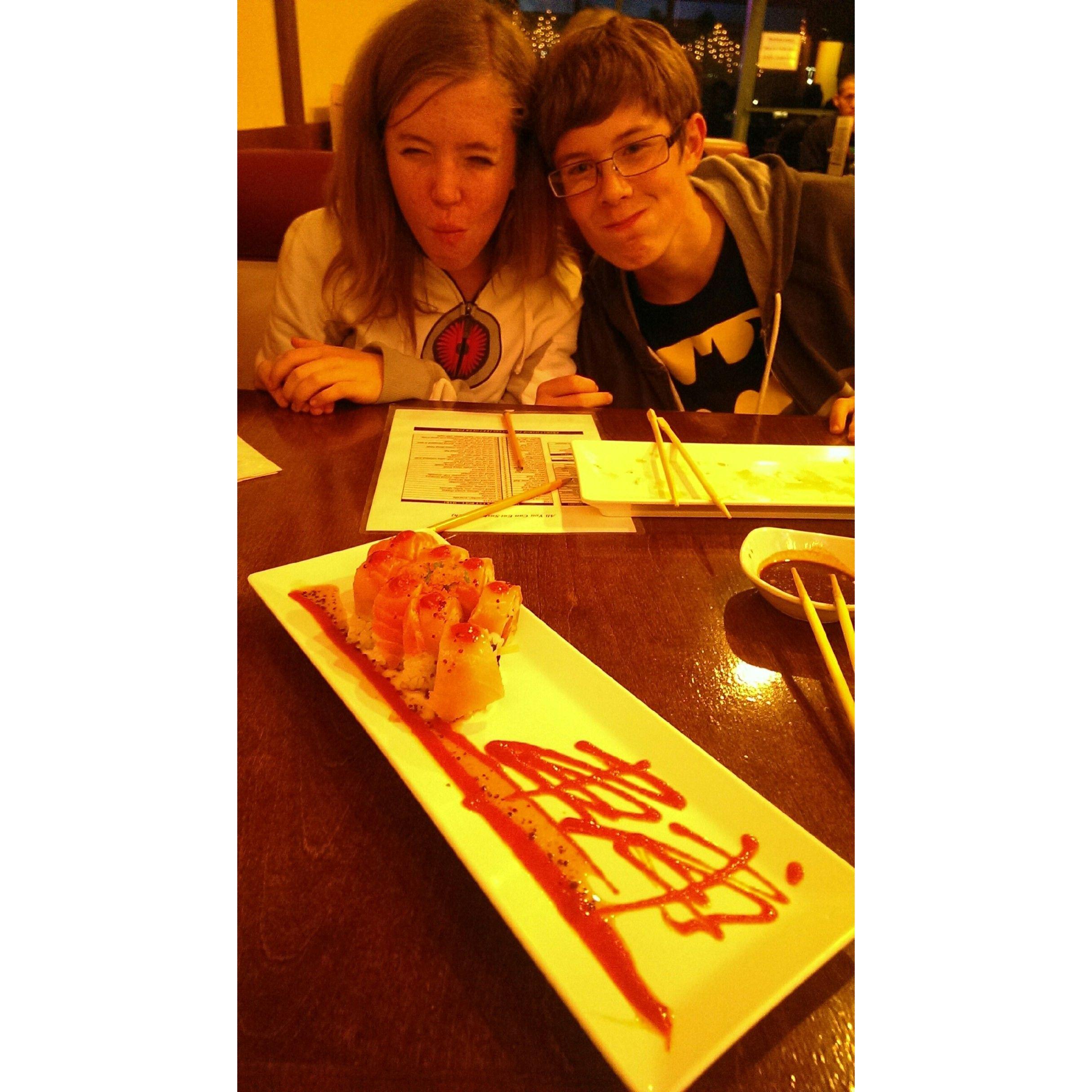 Our very first date, December 2014